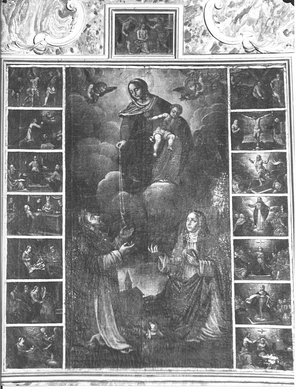 Madonna del Rosario (pala d'altare, opera isolata) - ambito bergamasco (fine sec. XVIII)