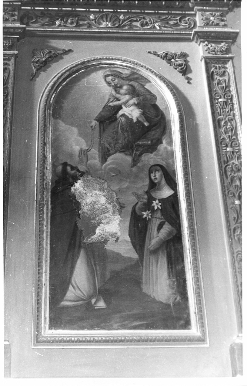 Madonna del Rosario (dipinto, opera isolata) - ambito bergamasco (fine/inizio secc. XVI/ XVII)