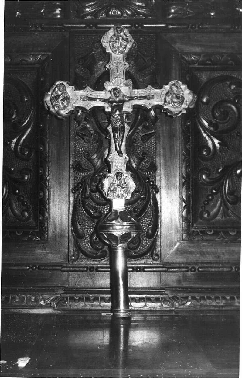 croce processionale, opera isolata - bottega lombarda (metà sec. XVI)