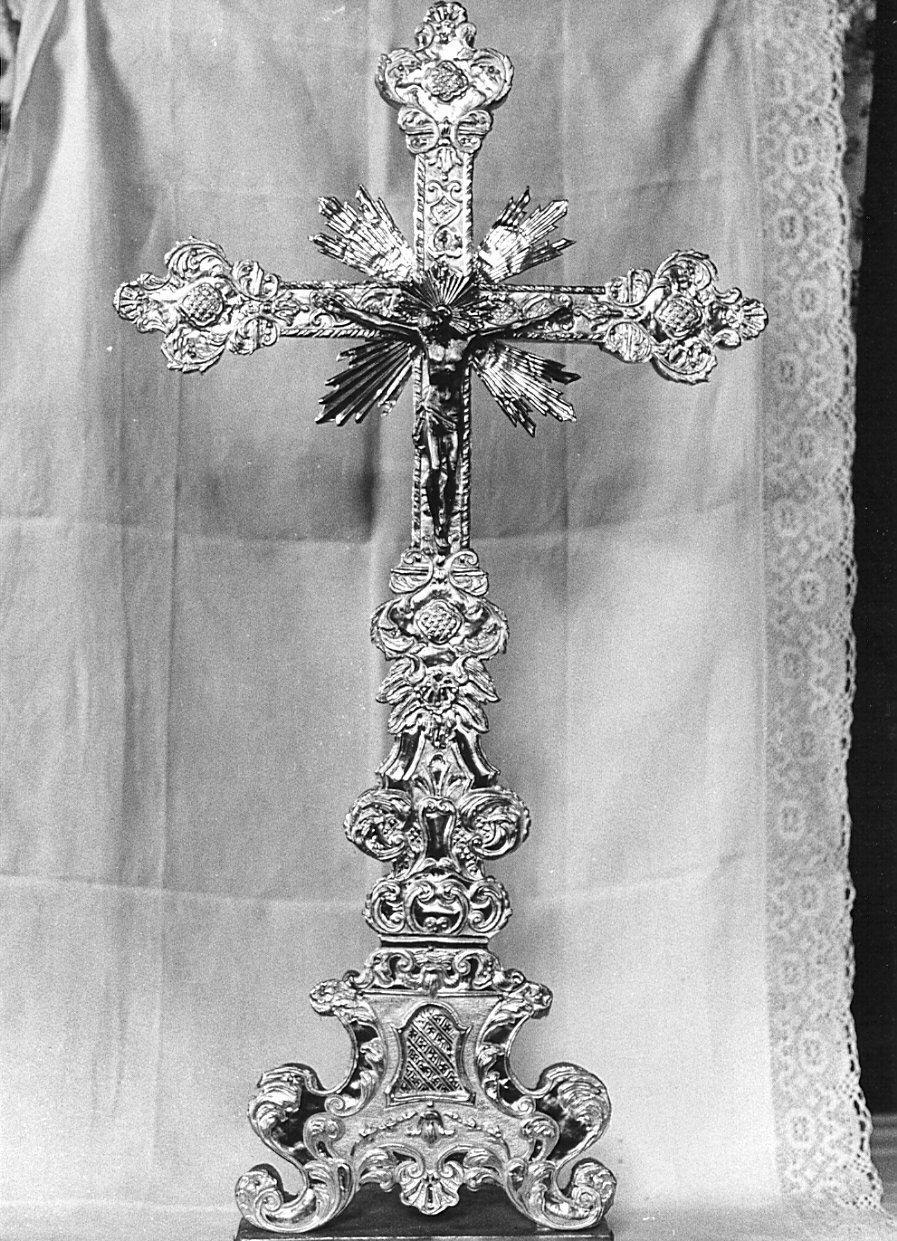 croce d'altare, coppia - bottega lombarda (sec. XVIII)