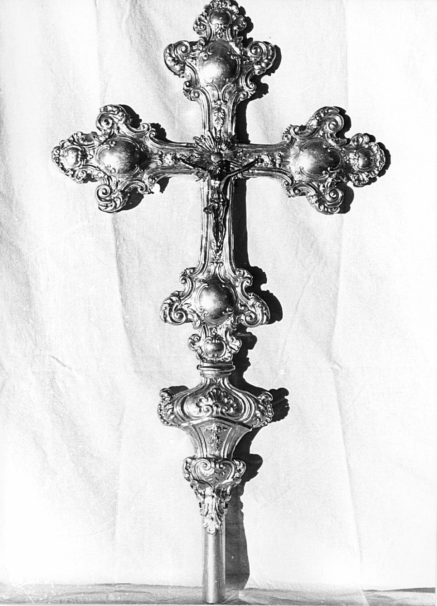 croce processionale, opera isolata - bottega lombarda (sec. XVIII)