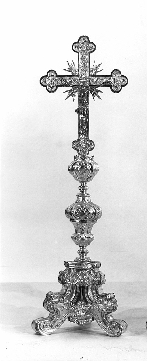 croce d'altare, coppia - bottega lombarda (sec. XVIII)