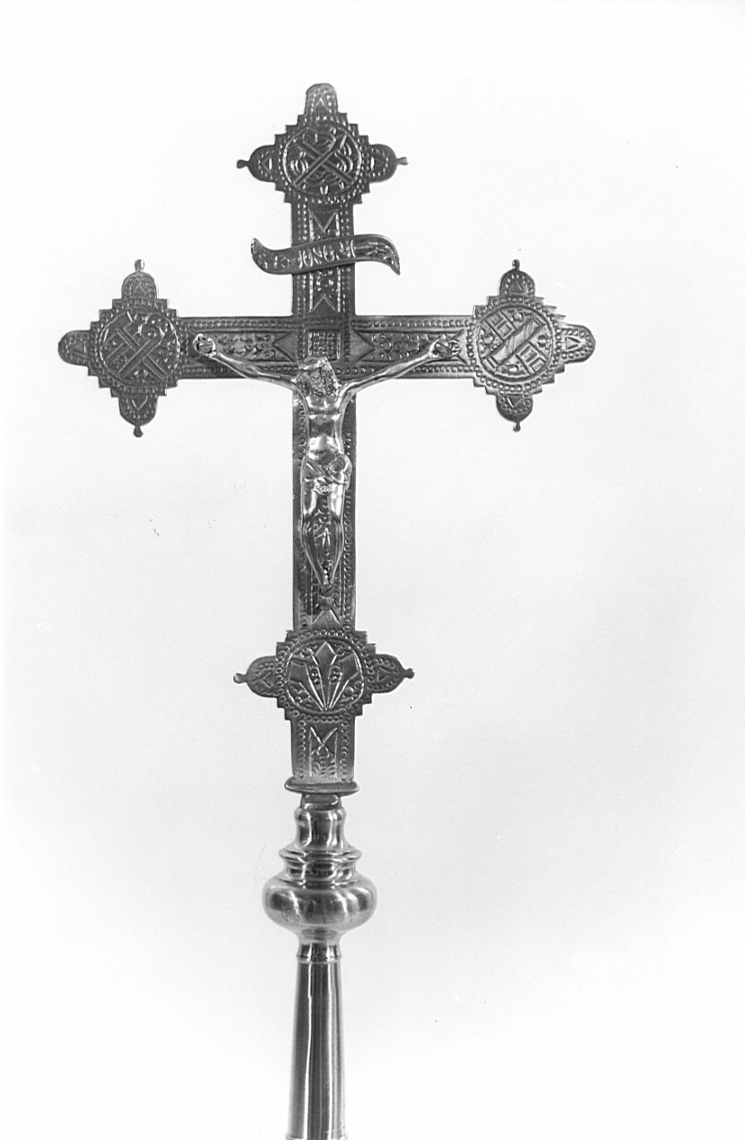 croce processionale, opera isolata - bottega lombarda (sec. XVII)