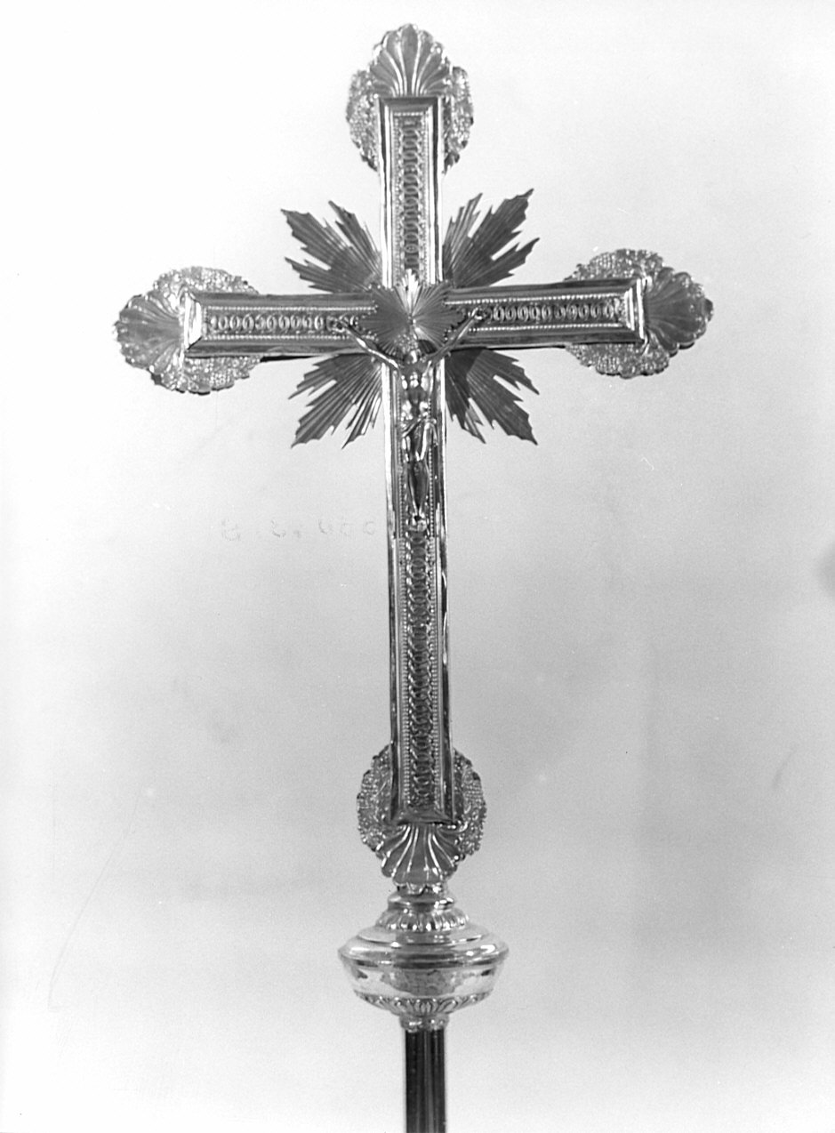 croce processionale, opera isolata - bottega lombarda (inizio sec. XIX)