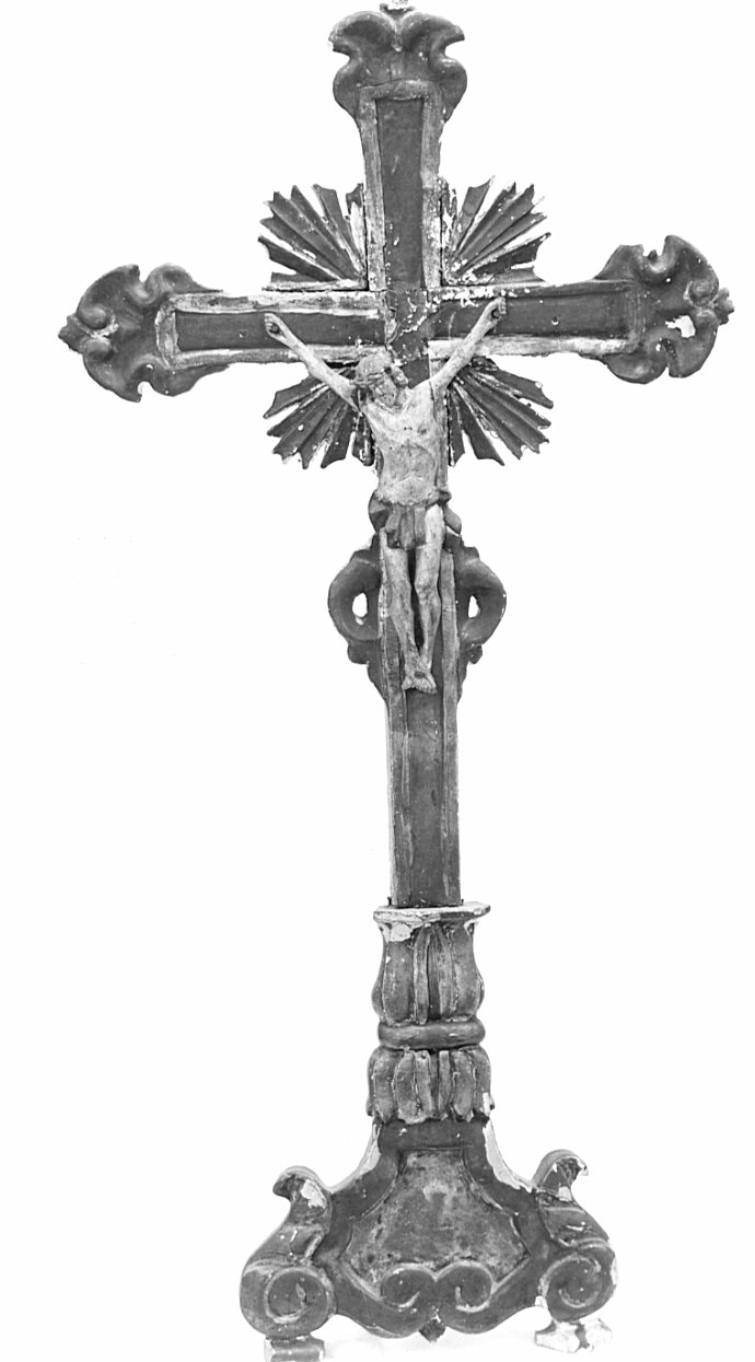 croce d'altare, opera isolata - bottega bergamasca (prima metà sec. XVIII)