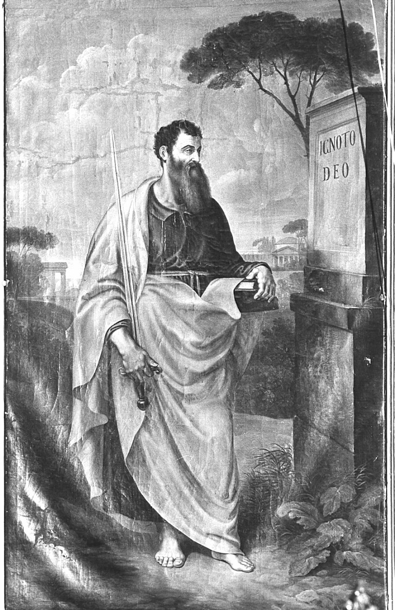 San Paolo Apostolo (dipinto, opera isolata) - ambito lombardo (sec. XVIII)