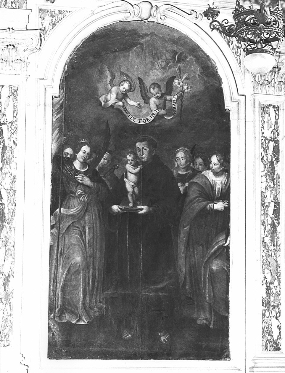 Sant'Antonio da Padova e santi (pala d'altare, opera isolata) - ambito lombardo (sec. XVII)