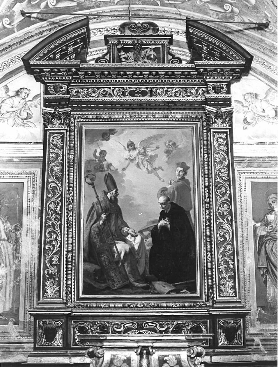 cornice di pala d'altare, opera isolata - bottega lombarda (sec. XVIII)