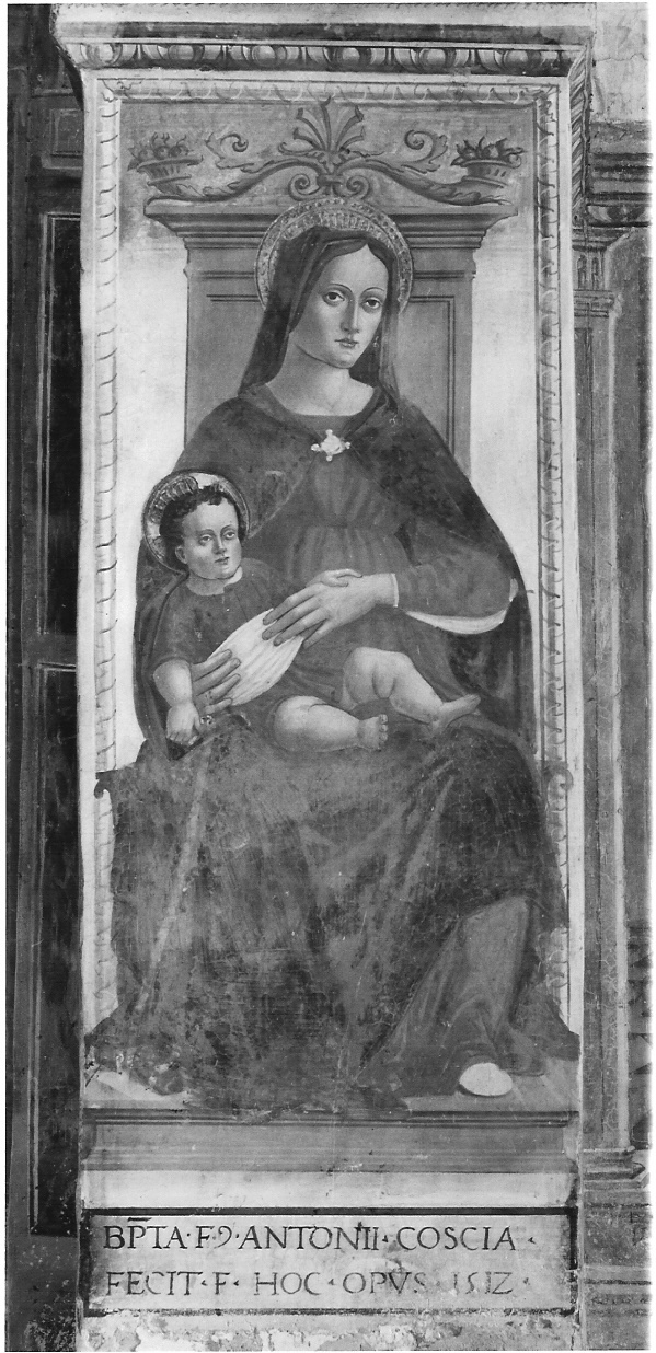 Madonna con Bambino (dipinto) di Sebastiano da Piuro (sec. XVI)