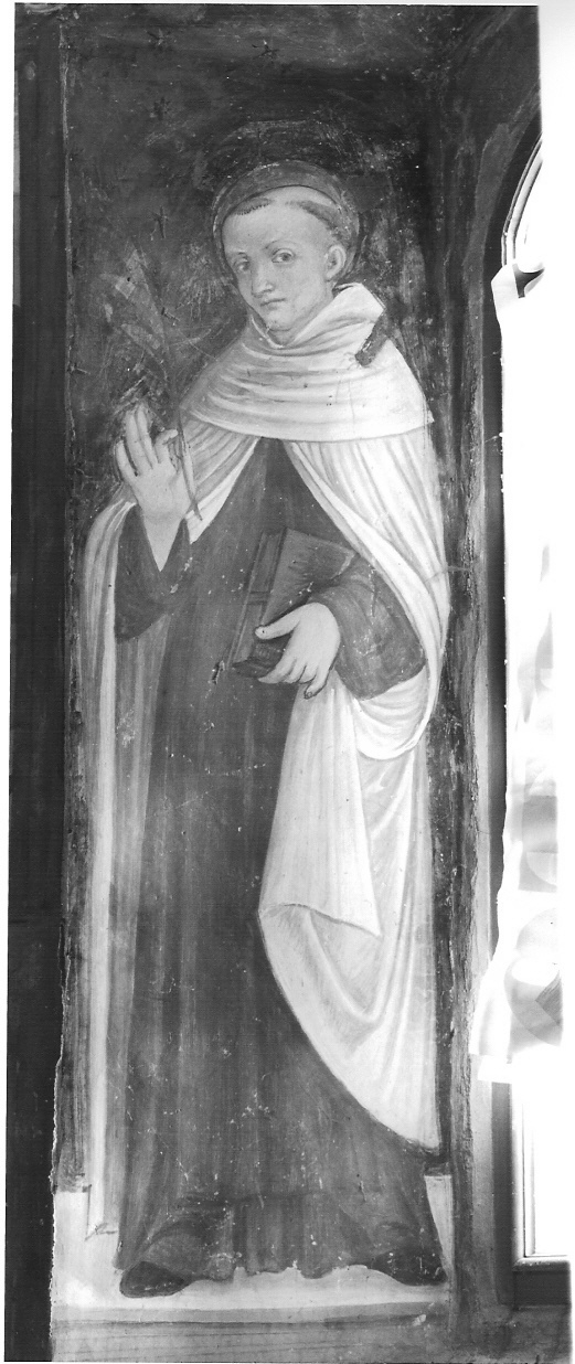 Santo martire (San Pietro Martire ?)/ Santa Marta/ San Michele Arcangelo (dipinto) - ambito lombardo (sec. XVI)