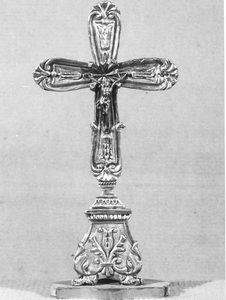 croce d'altare, opera isolata - bottega lombarda (secc. XVIII/ XIX)