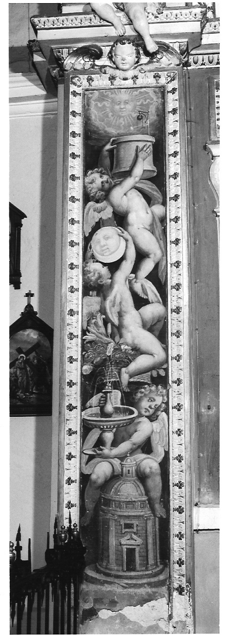 angeli con simboli mariani (dipinto) di Della Rovere Giovanni Mauro detto Fiammenghino (attribuito) (sec. XVII)