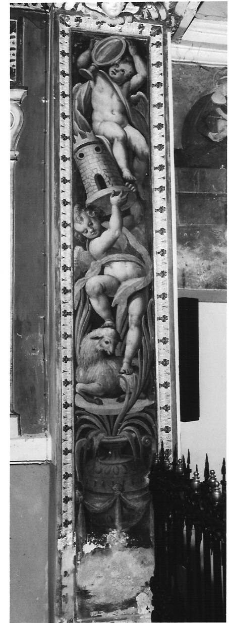 angeli con simboli mariani (dipinto) di Della Rovere Giovanni Mauro detto Fiammenghino (attribuito) (sec. XVII)