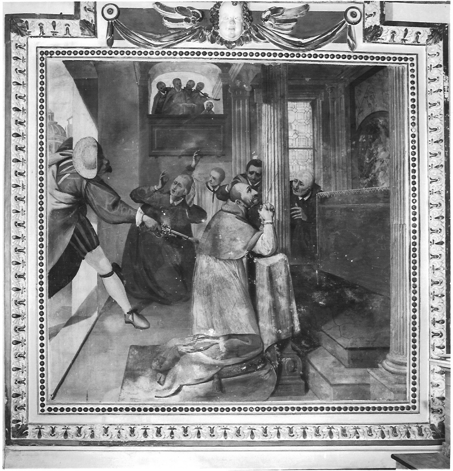 attentato a San Carlo Borromeo (dipinto) di Caresana Cristoforo (sec. XVII)