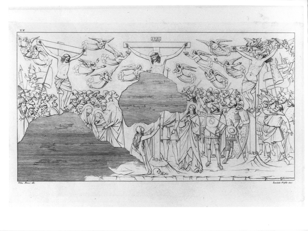 crocifissione di Cristo (stampa, serie) di Rossi Giuseppe, Lasinio Giovanni Paolo, Gerini Niccolo' di Pietro (sec. XIX)