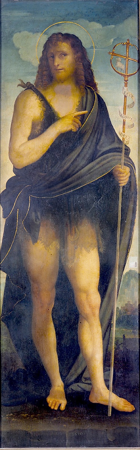 San Giovanni Battista, San Giovanni Battista (dipinto, opera isolata) di Piazza Martino (sec. XVI)