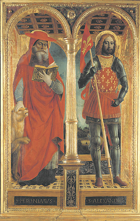 I Santi Gerolamo e Alessandro, San Girolamo (scomparto di polittico, elemento d'insieme) di Foppa Vincenzo (sec. XV)