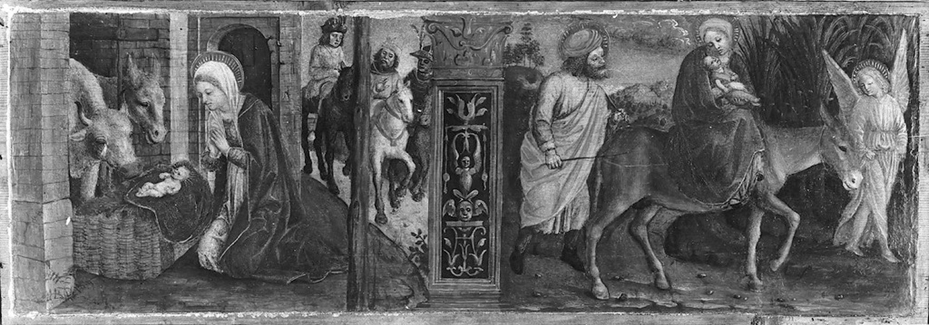 Natività, natività di Gesù (scomparto di predella, elemento d'insieme) di Foppa Vincenzo (sec. XV)