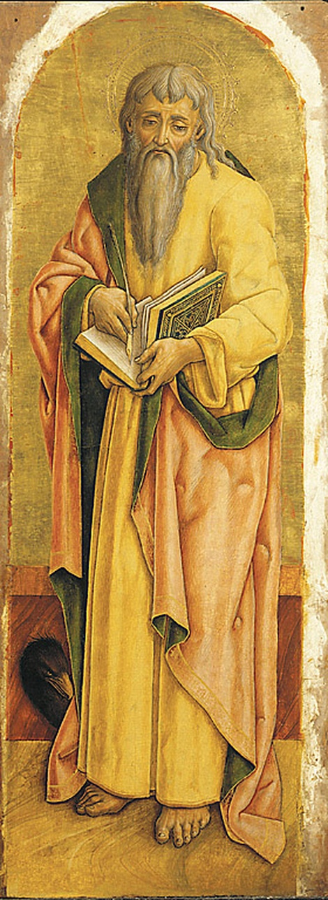 San Giovanni Evangelista, San Giovanni Evangelista (scomparto di trittico, frammento) di Crivelli Vittore (secc. XV/ XVI)