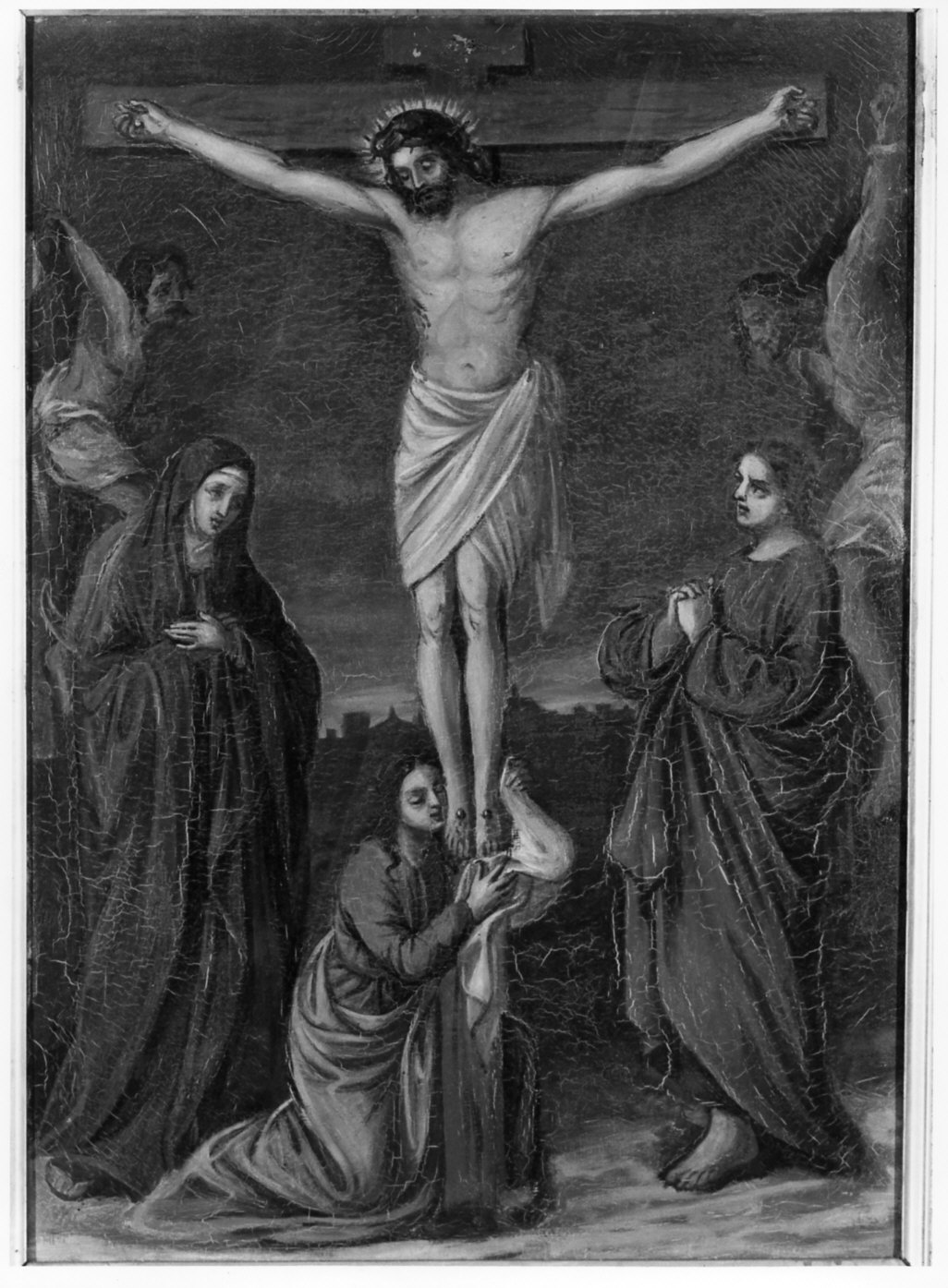 Cristo crocifisso (dipinto, opera isolata) - ambito italiano (sec. XIX)