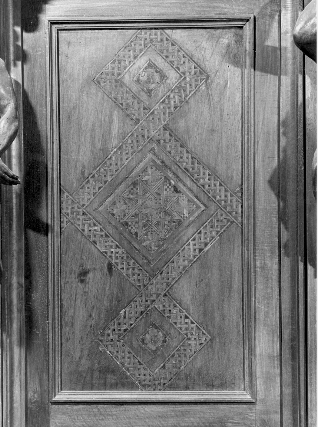 motivo decorativo geometrico (decorazione a intarsio) di Brasca Pietro (attribuito), Ramus Pietro (attribuito) (sec. XVI, sec. XVII, sec. XVIII)