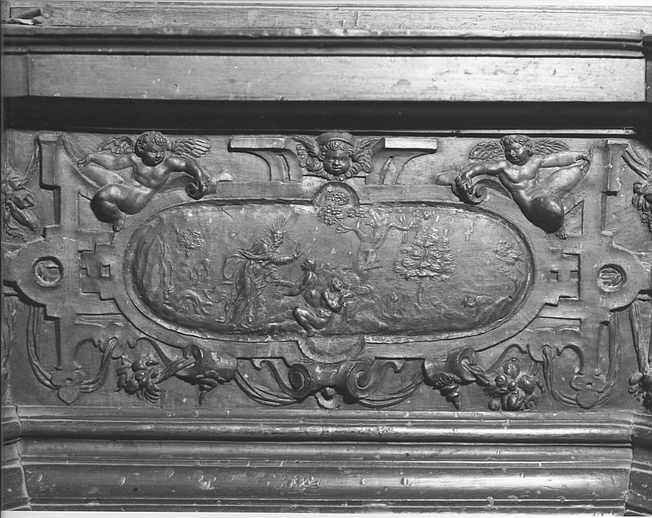 creazione di Eva (rilievo, elemento d'insieme) di Guicciardi Francesco, Guicciardi Innocenzo (sec. XVI)