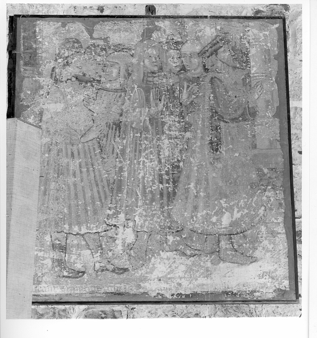 corteo (dipinto murale) - ambito lombardo (seconda metà sec. XIV)