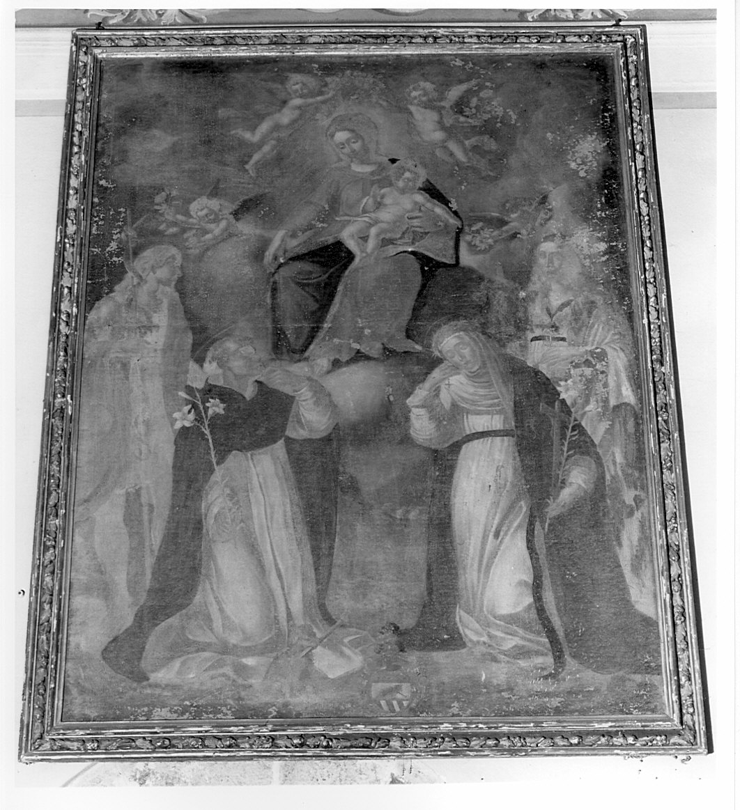 Madonna del Rosario con santi (dipinto) - ambito lombardo (prima metà sec. XVII)