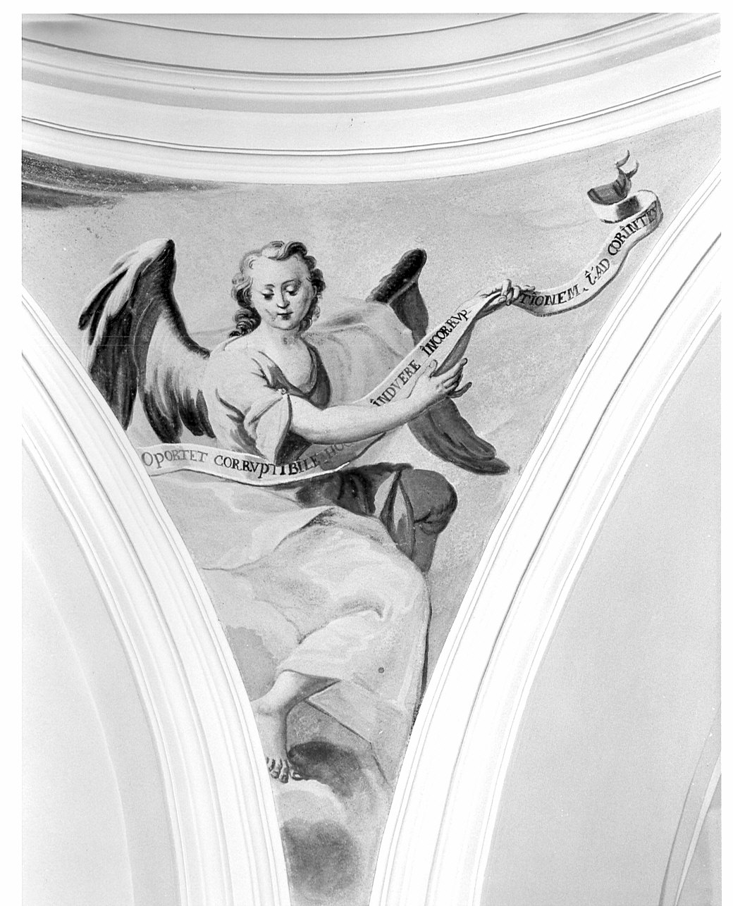 angelo (dipinto murale) - ambito bergamasco (seconda metà sec. XIX)