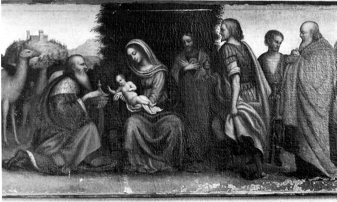 adorazione dei Re Magi (dipinto, opera isolata) - ambito lombardo (primo quarto sec. XVI)