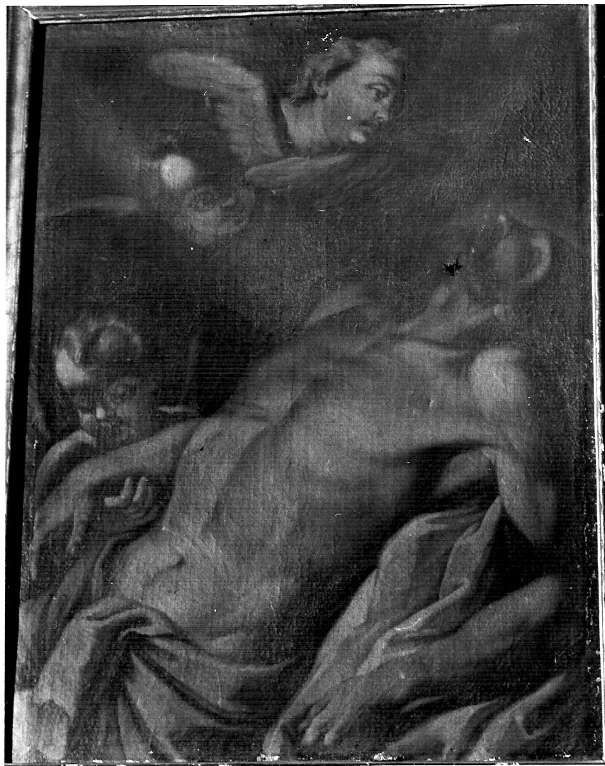 Cristo morto con angeli, Cristo morto (dipinto, opera isolata) - ambito lombardo (sec. XVII)
