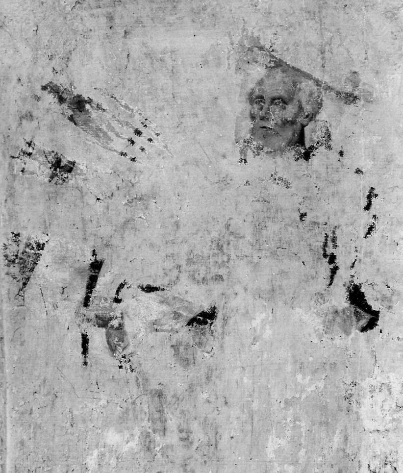 San Pietro Martire (dipinto murale, frammento) - ambito lombardo (primo quarto sec. XVI)