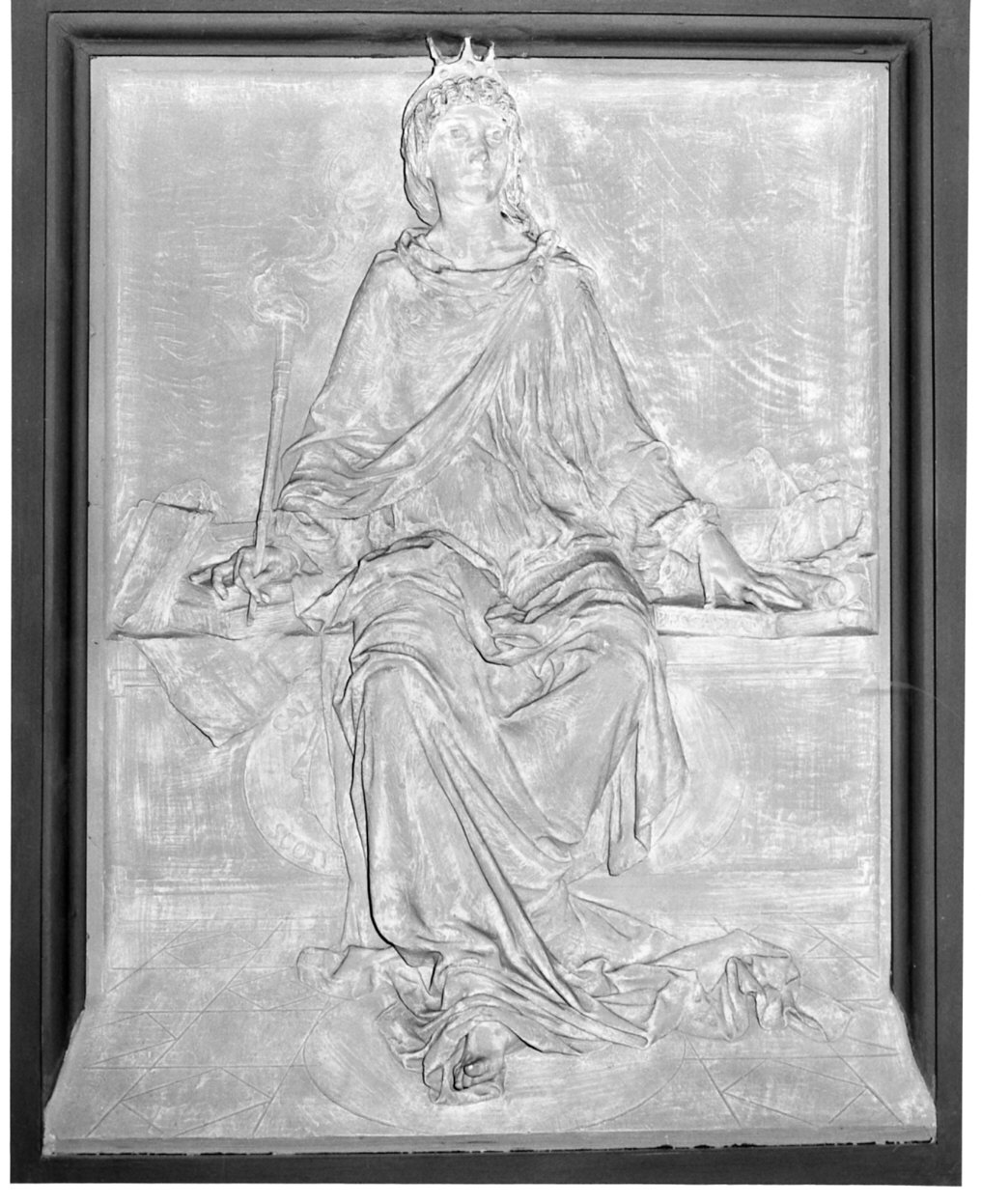 figura allegorica femminile (rilievo, opera isolata) - ambito italiano (fine/inizio secc. XIX/ XX)