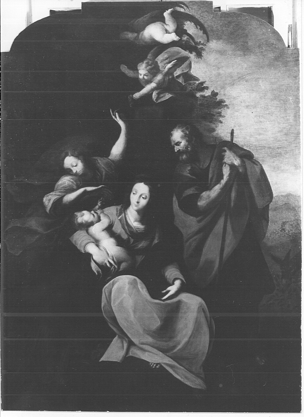Sacra Famiglia (dipinto, opera isolata) - ambito lombardo (metà sec. XVII)