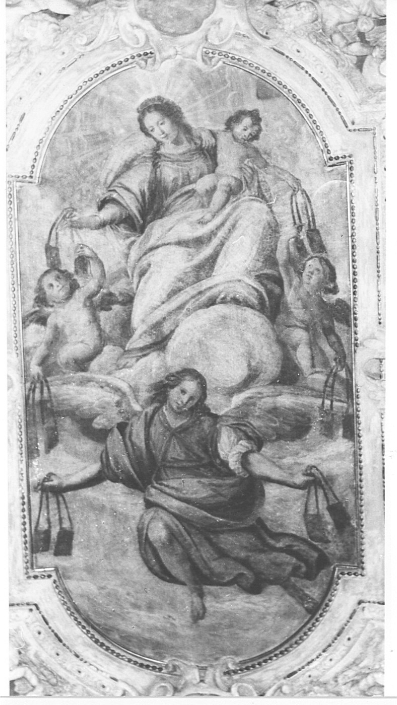 Madonna in gloria (dipinto, opera isolata) - ambito lombardo (sec. XVII)