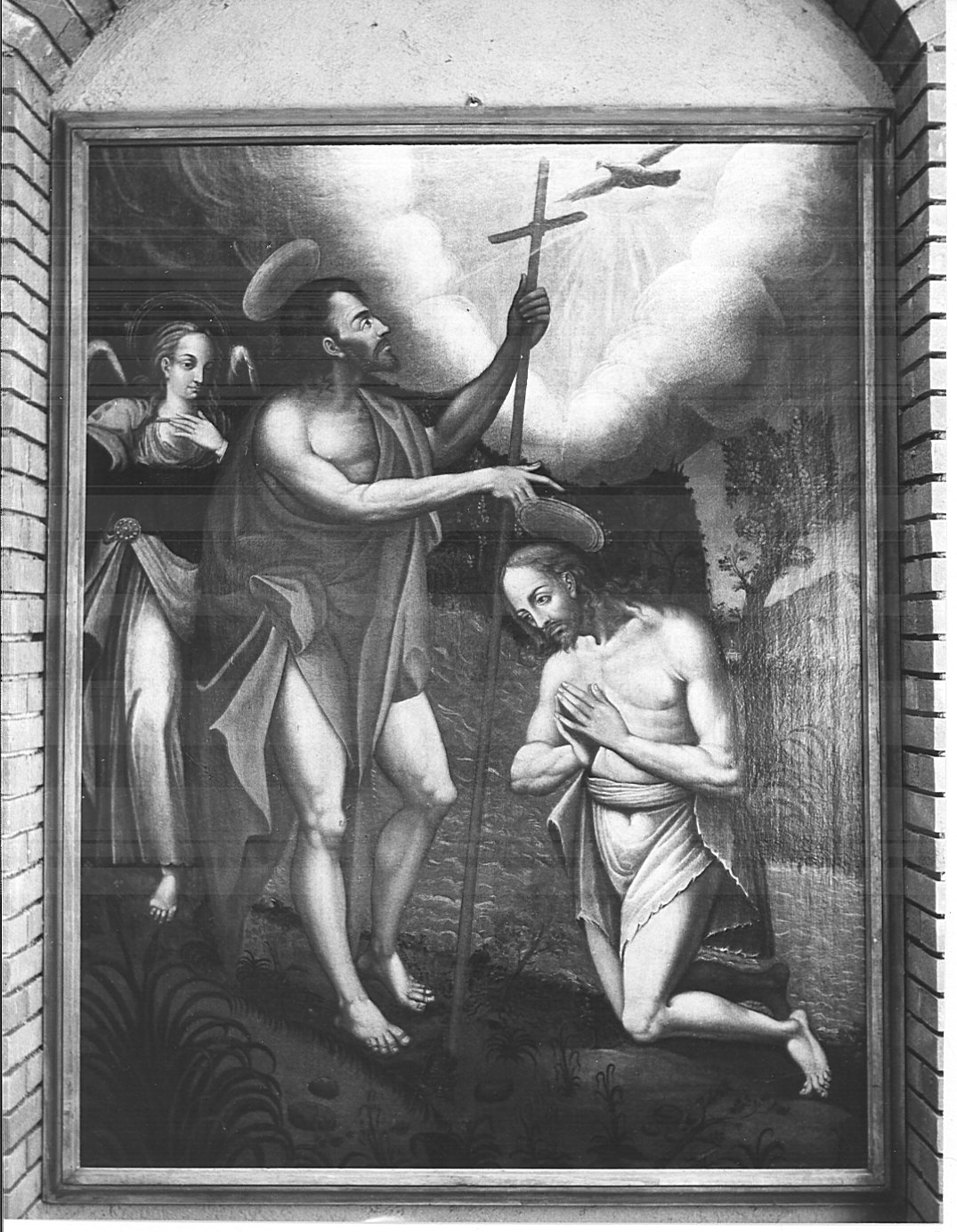 battesimo di Cristo (dipinto, opera isolata) - ambito lombardo (sec. XIX)