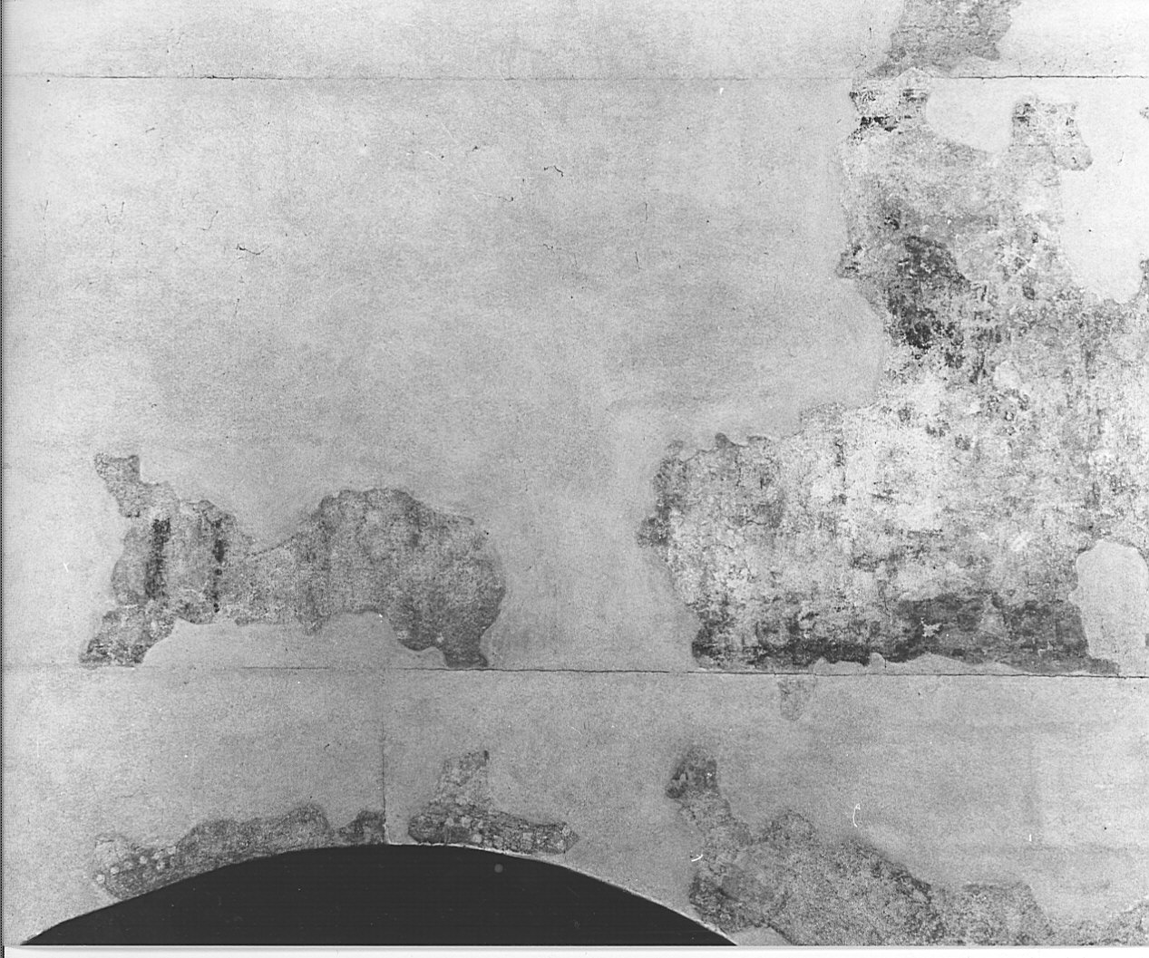 episodio della storia di San Cristoforo (dipinto murale, frammento) - ambito lombardo (prima metà sec. XI)