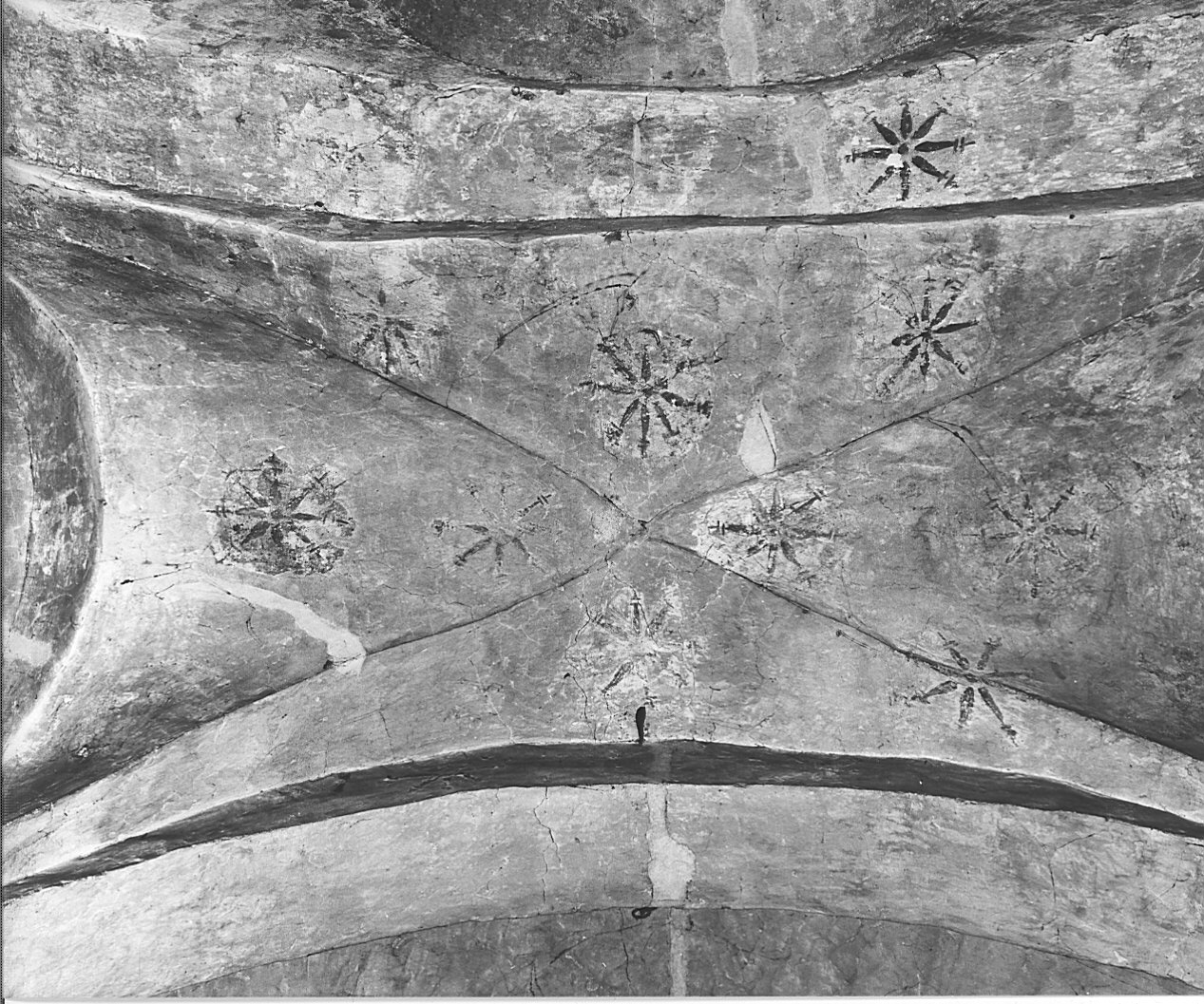 motivi decorativi (dipinto murale, frammento) - ambito lombardo (fine/inizio secc. XI/ XII)
