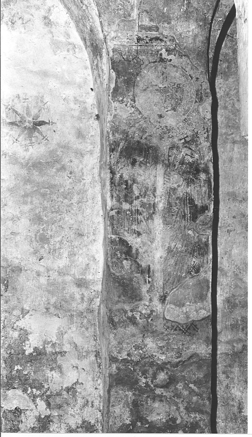 Vescovo benedicente (dipinto murale) - ambito lombardo (fine/inizio secc. XI/ XII)