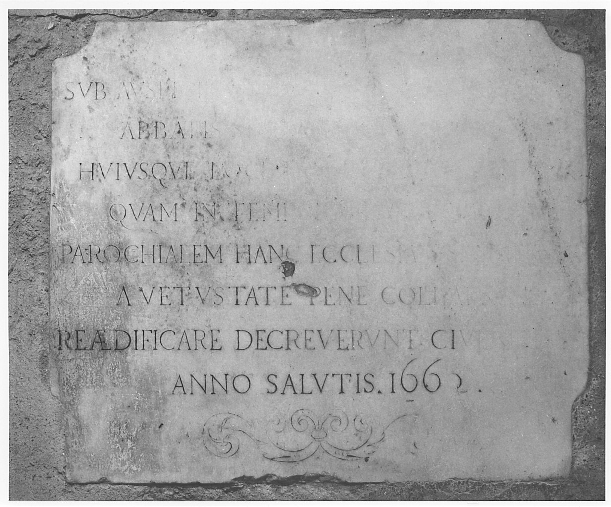 lapide commemorativa, opera isolata - bottega lombarda (sec. XVII)