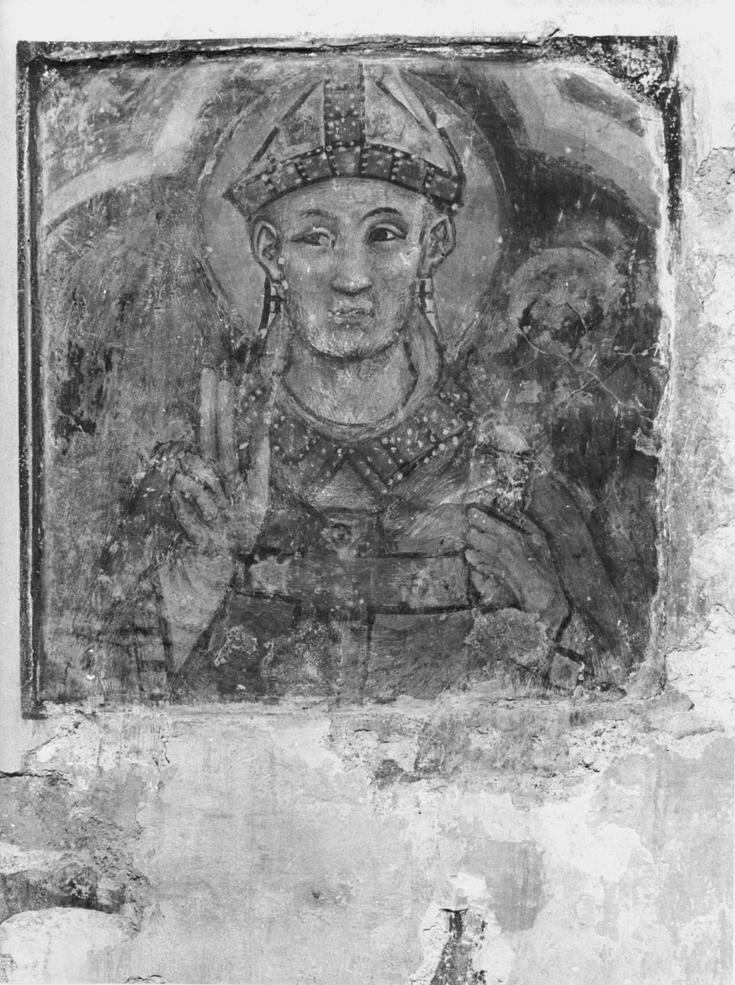 santo vescovo (dipinto) - ambito lombardo (sec. XIV)