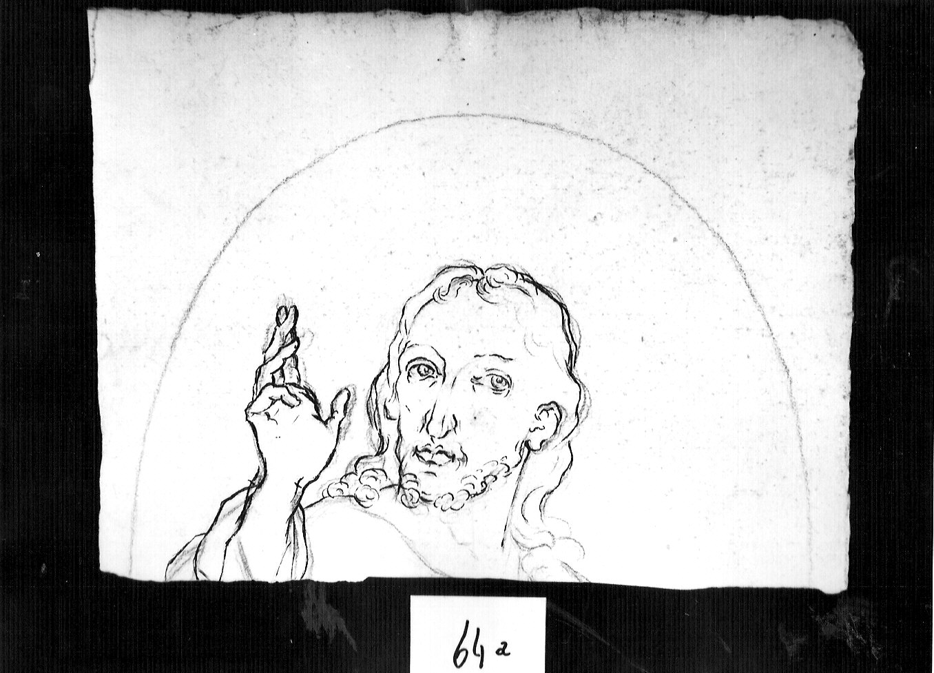 Cristo benedicente (disegno, opera isolata) di Ligari Cesare (attribuito) (sec. XVIII)