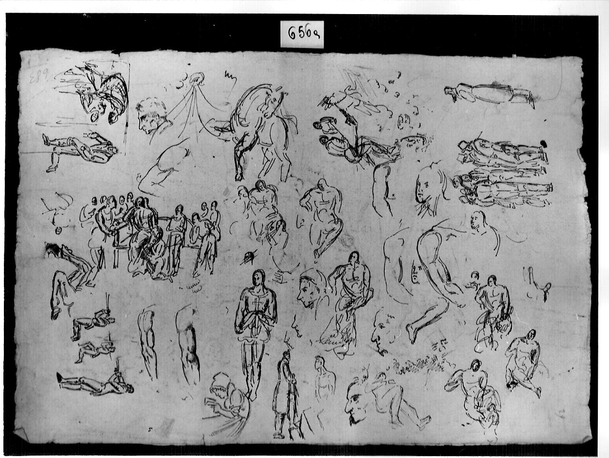 molte piccole figure (disegno, opera isolata) di Sabatelli Luigi (sec. XIX)