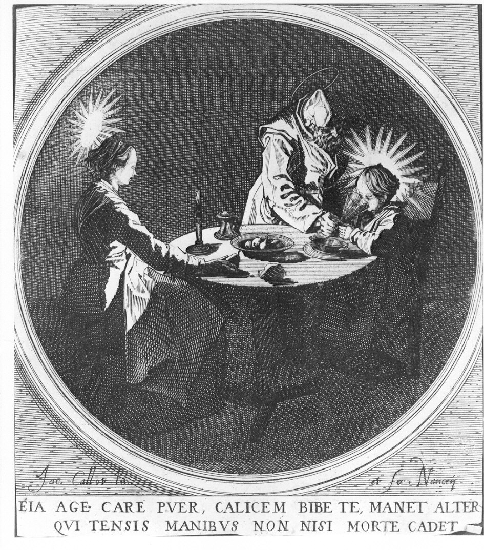 Benedicite (stampa) di Callot Jacques (sec. XVII)