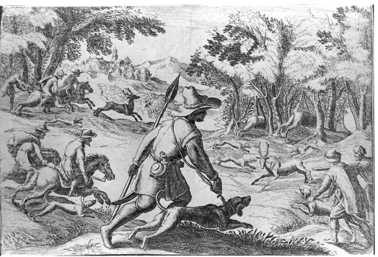 scena di caccia (stampa) di Tempesta Antonio (sec. XVI)