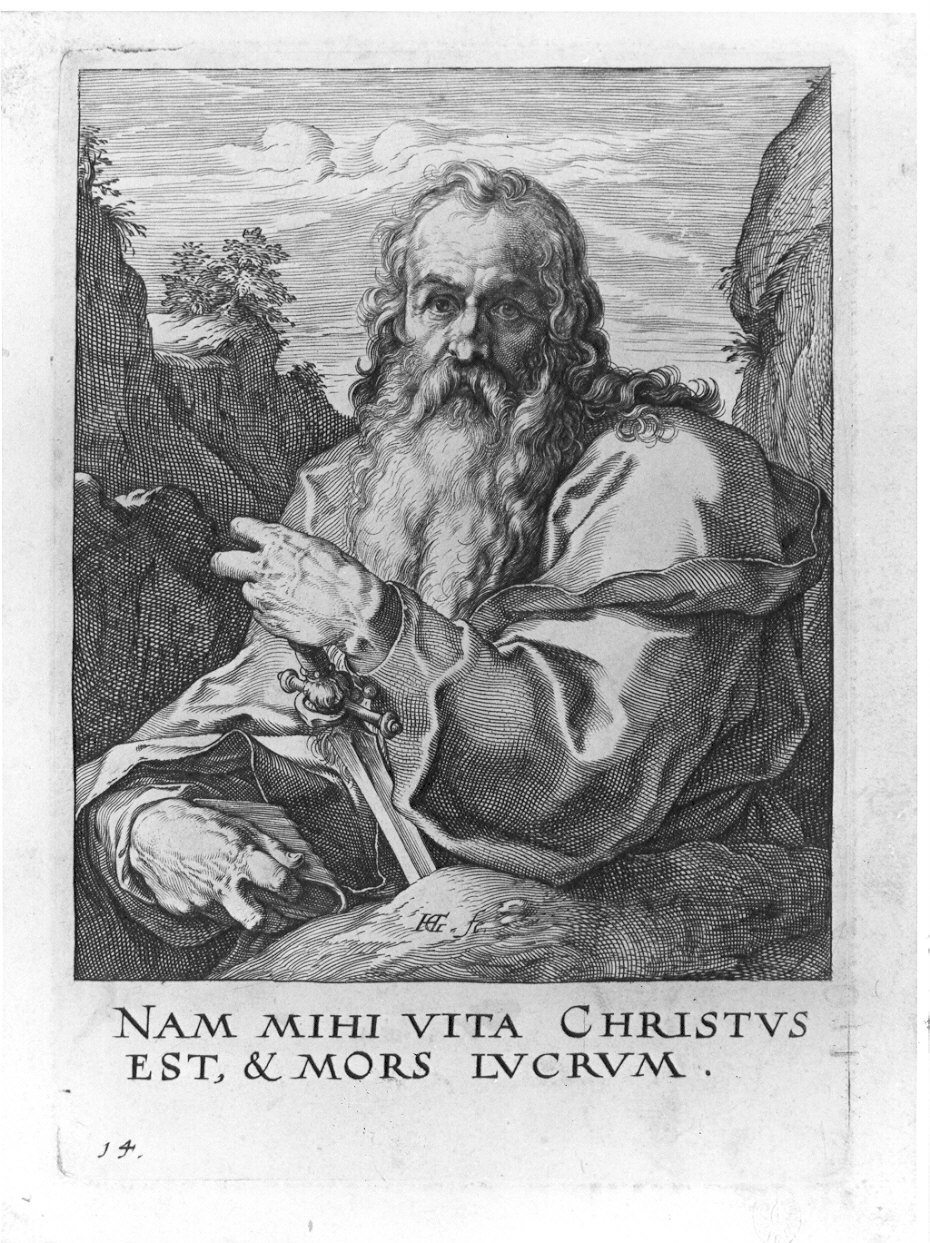 San Paolo (stampa) di Goltzius Hendrick (sec. XVI)