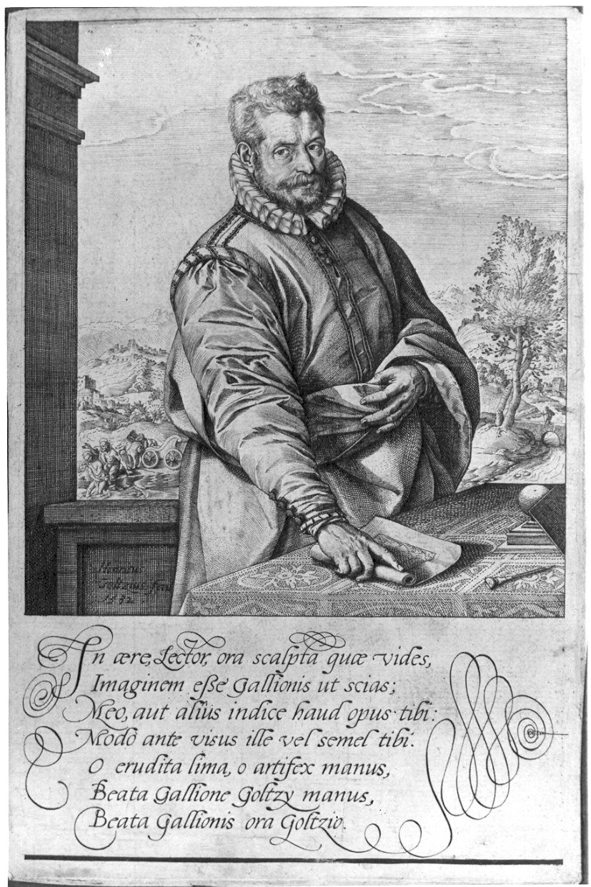 Ritratto di Philippe Galle, ritratto d'uomo (stampa) di Goltzius Hendrick (sec. XVI)