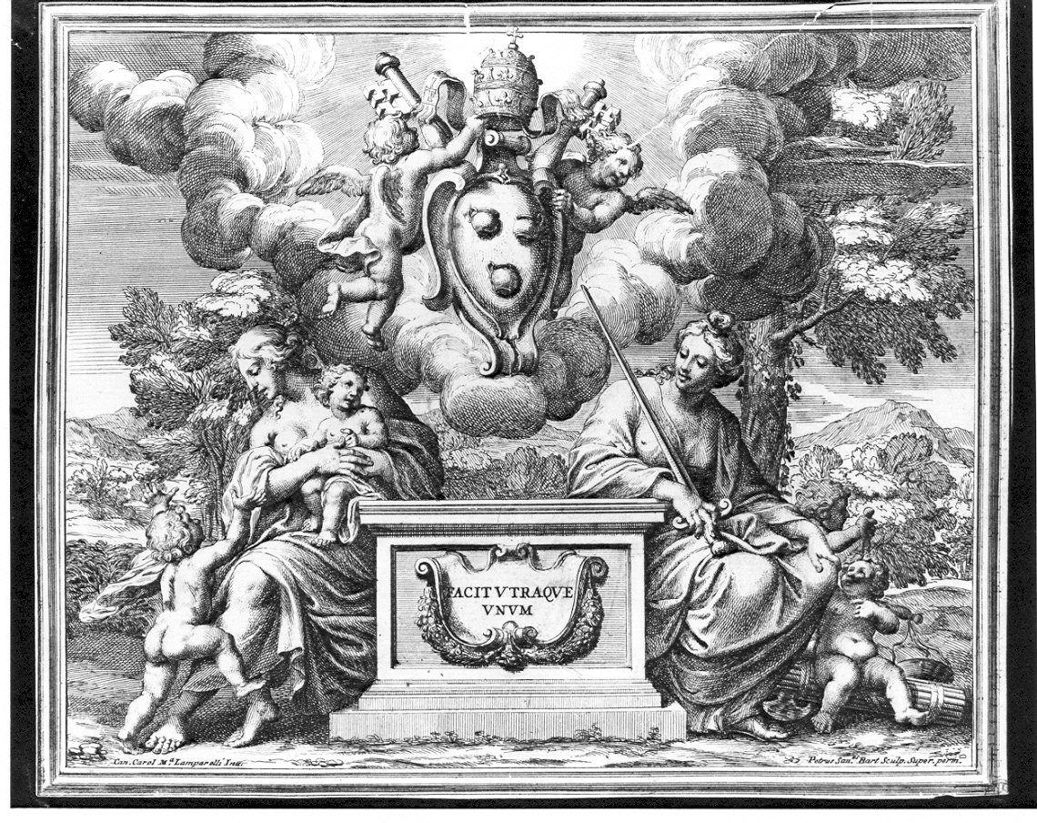 Tomba di un pontefice (stampa) di Bartoli Pietro Sante, Lamparelli Carlo (sec. XVII)