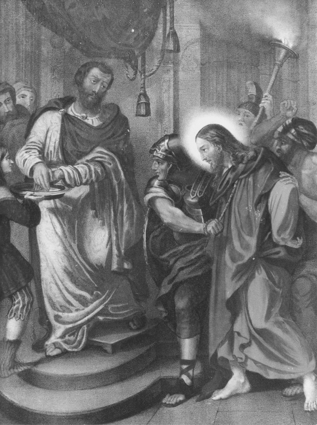 stazione I: Gesù condannato a morte (stampa) - ambito milanese (fine sec. XIX)
