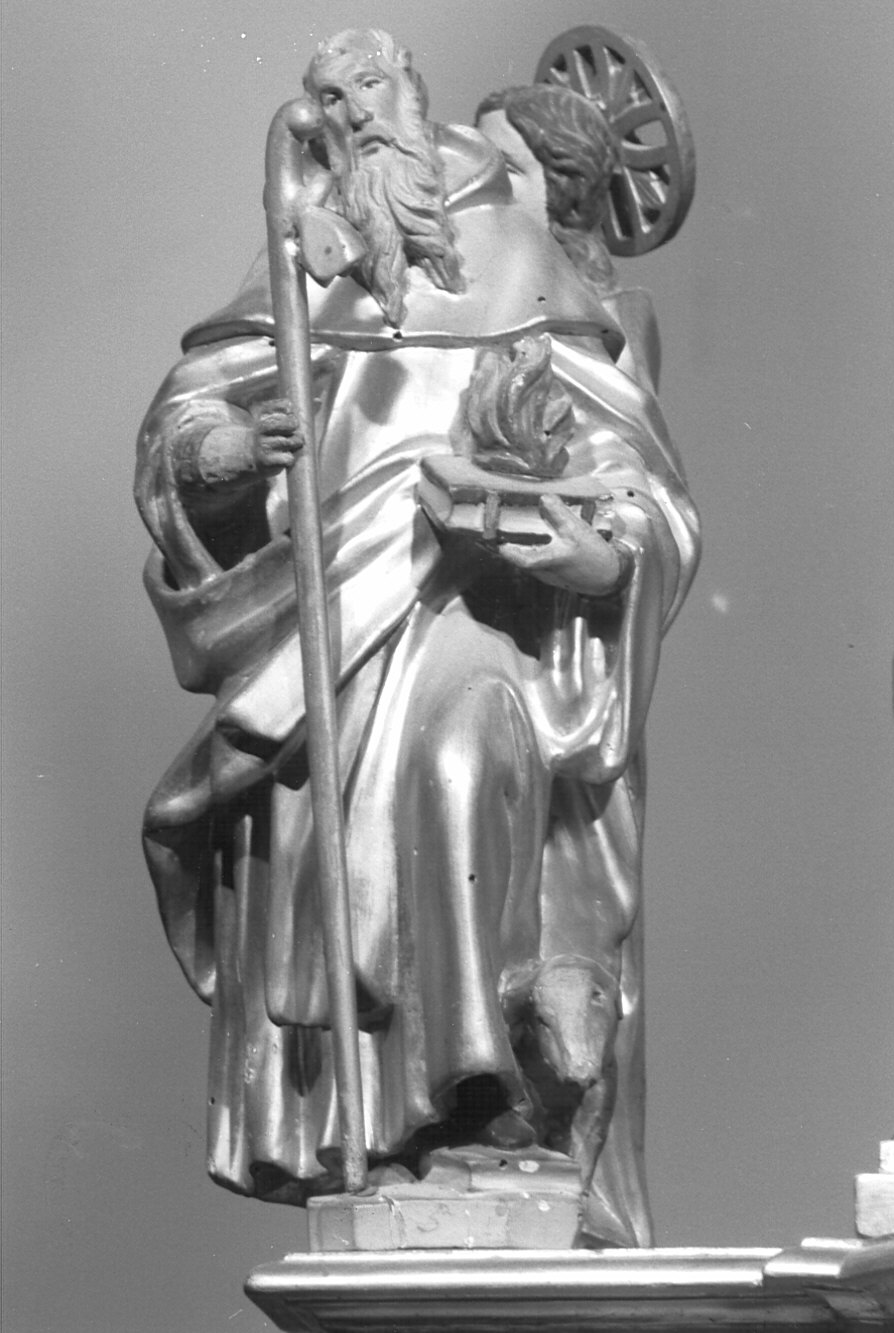 Sant'Antonio Abate (statua, elemento d'insieme) - bottega lombarda (seconda metà sec. XVII)